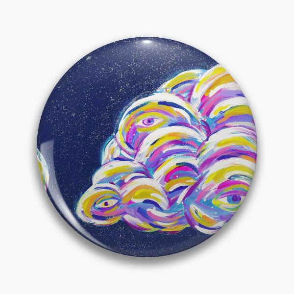 Item preview, Clouds with Eyes Acrylic Abstract Trippy Painting designed and sold by Grace Behler.