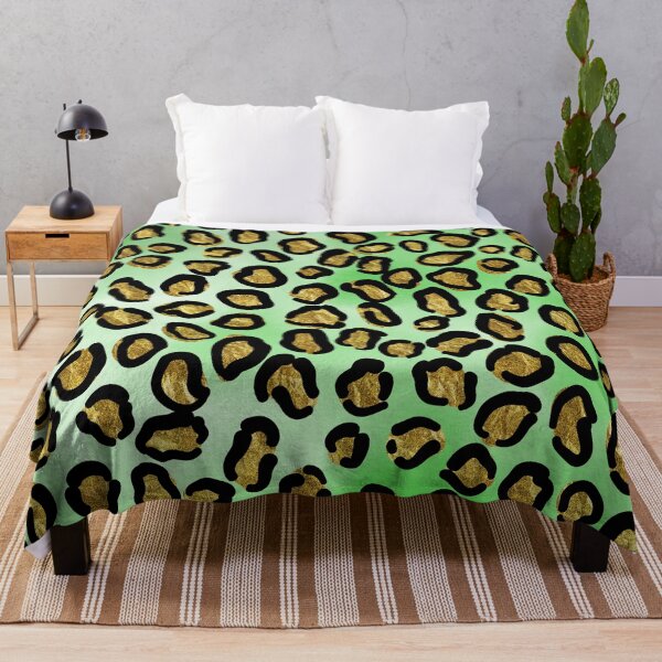 Item preview, Green and Gold Glitter Leopard Print designed and sold by pugmom4.