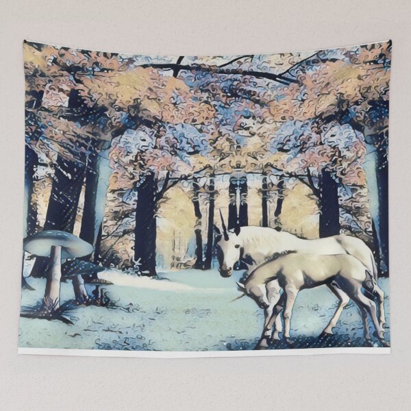 Item preview, Wild Horse & Pony in Snow Forest designed and sold by Paul Marsden.