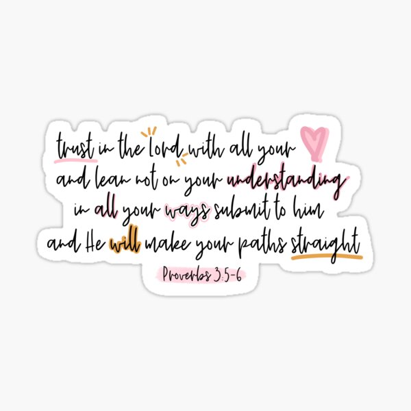 Item preview, Proverbs 3:5-6 designed and sold by Stick With Sophie.