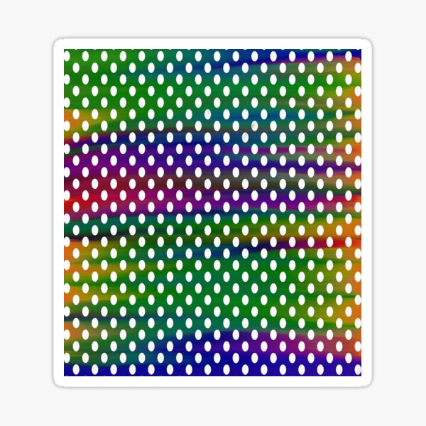 Multicolour Background Polka Dots Sticker