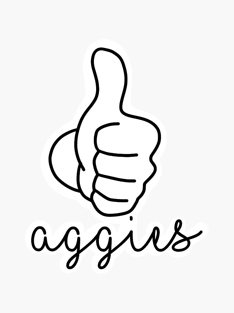 Aggies Gig Em Sticker for Sale by lelahzehr