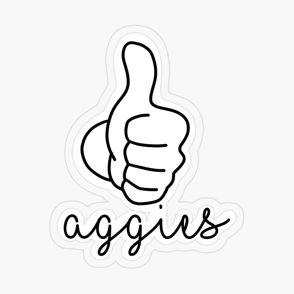 Gig Em Aggies Texas Thumb Dizzler Sticker