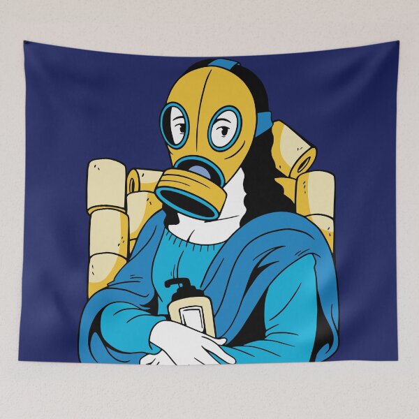 Item preview, Gas Mask Mona Lisa | Pandemic Art | Funny Fine Art Parody designed and sold by SLAG-Creative.