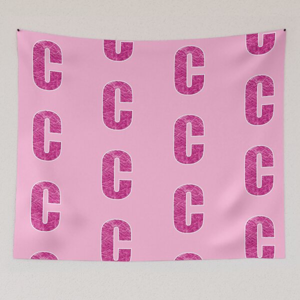 Item preview, Letter C - Pink Water Wave Ocean Art designed and sold by dylanxh.