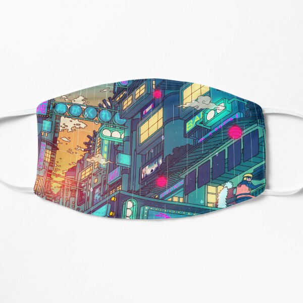 Rain Village Flat Mask