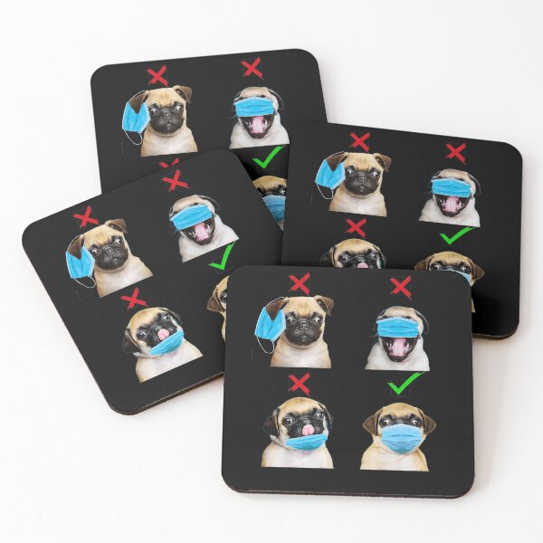 Item preview, Funny Pug Wear Right Distance Social designed and sold by BaseStore.