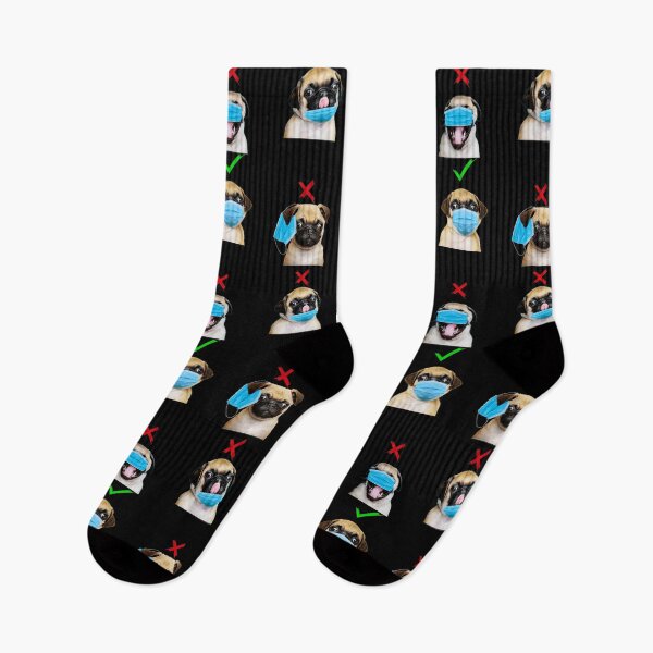 Item preview, Funny Pug Wear Right Distance Social designed and sold by BaseStore.