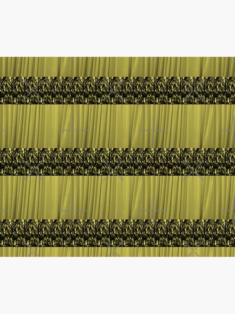 Gold, Green, black abstract print by Veee8