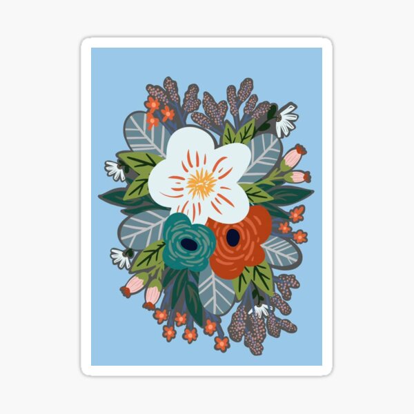 Item preview, Blue Florals  designed and sold by Santiagosstudio.
