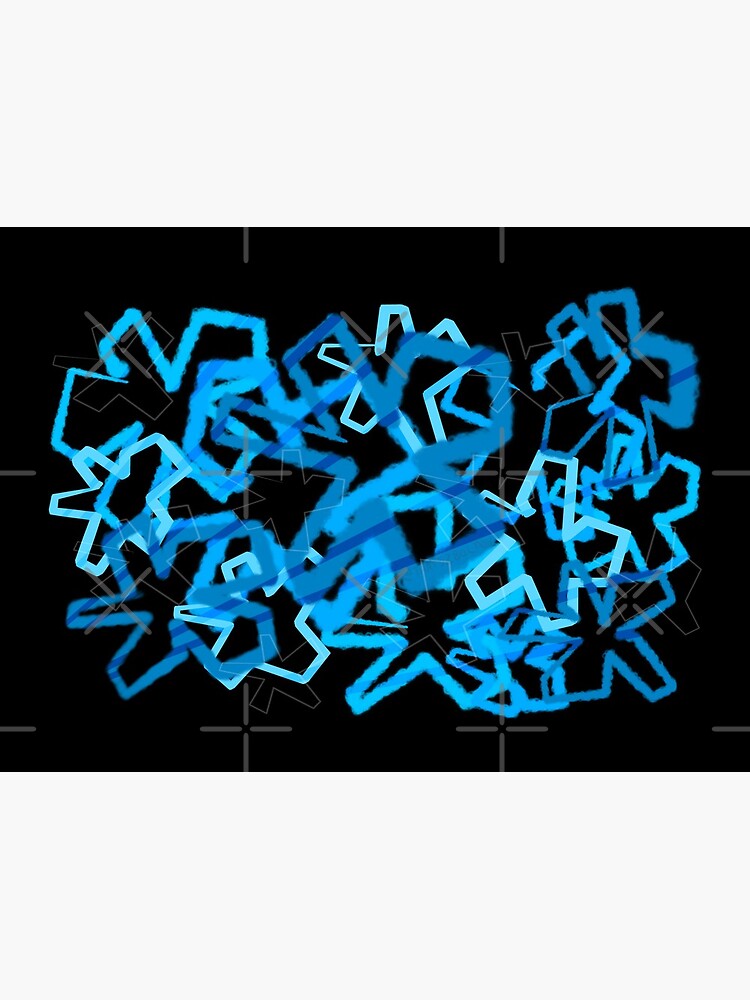 Funky Blue Graffiti Flowers by that5280lady
