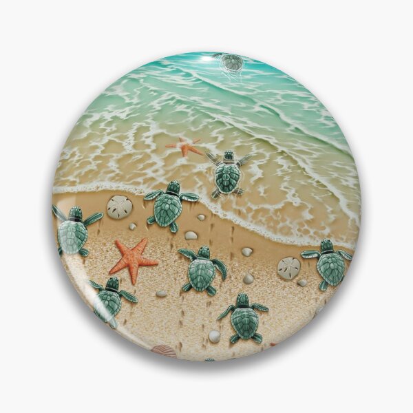 Item preview, Turtles crawl into the sea SKY designed and sold by loves789.