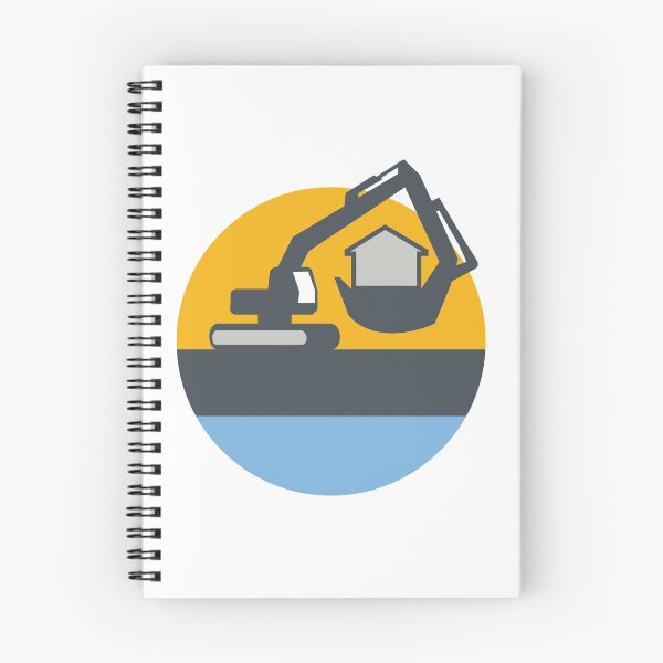 Item preview, Excavator Digger Handling House Circle Retro designed and sold by patrimonio.