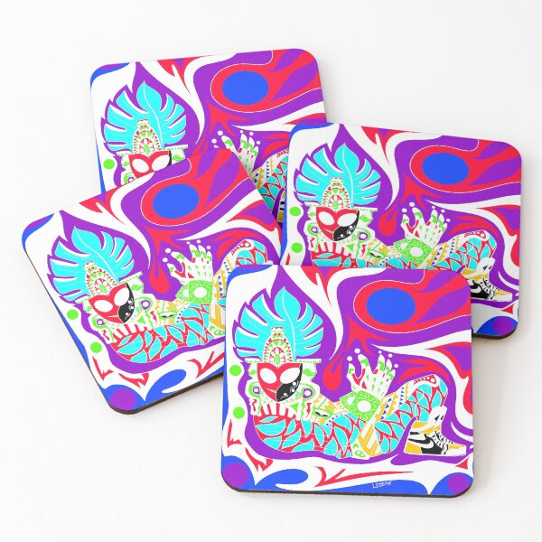 Item preview, magical alien air shoes in mayan chak mool ecopop designed and sold by jorgelebeau.