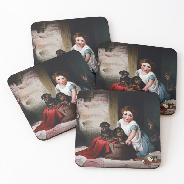 Item preview, Little girl and puppies designed and sold by billduncan.