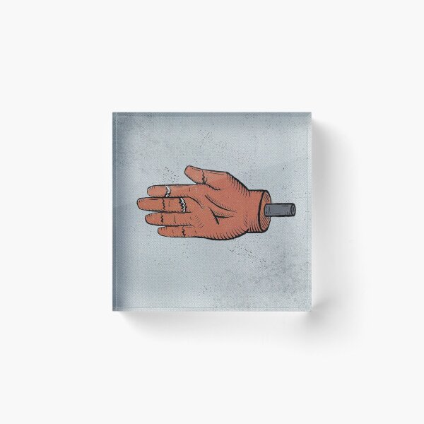 Chubbs’ hand Acrylic Block