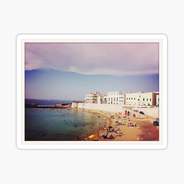 Gallipoli Town Beach, Italy Sticker