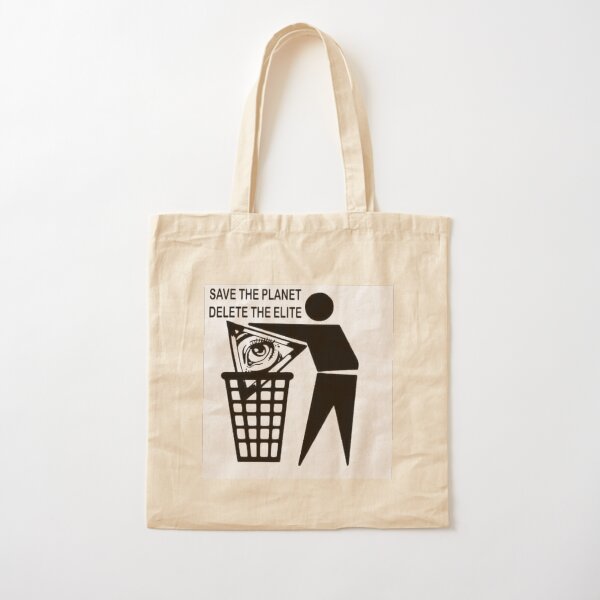Save the Planet Delete the Elite Cotton Tote Bag