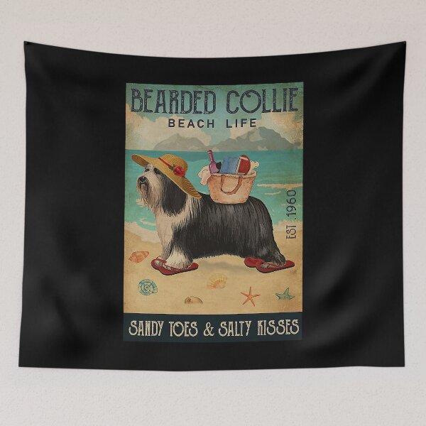 Item preview, Bearded Collie Dog Beach Life designed and sold by Douglafa.