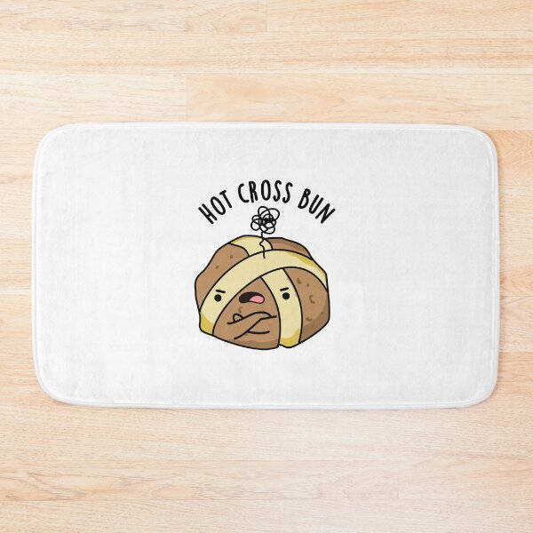 Item preview, Hot Cross Bun Funny Angry Bun Puns  designed and sold by punnybone.