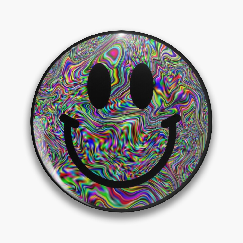 Trippy Smiley Face Stickers for Sale