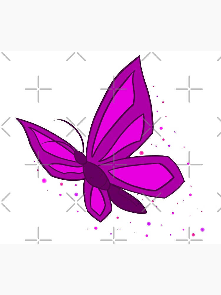 "Purple Butterfly Emoji Cute Kawaii Epilepsy Awareness" Poster for Sale