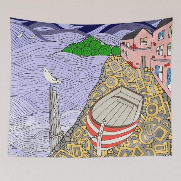 Item preview, Seaside fishing village designed and sold by Jenie Yolland.