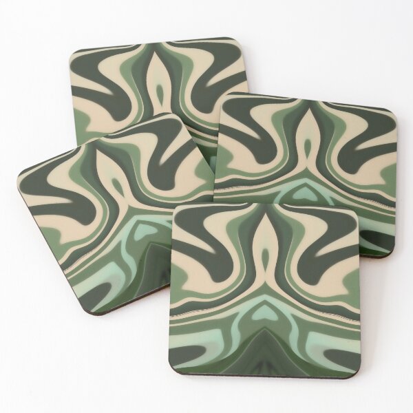 Item preview, Black Green Marble Liquid Artwork designed and sold by Repayh.