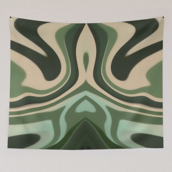 Item preview, Black Green Marble Liquid Artwork designed and sold by Repayh.