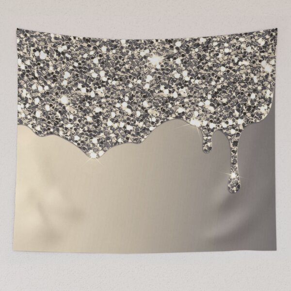 Item preview, Silver Grey Gradient Dripping Glitter  designed and sold by WOW TeesAndThings.