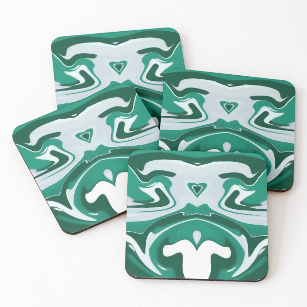 Item preview, White Green Marble Liquid Artwork designed and sold by Repayh.