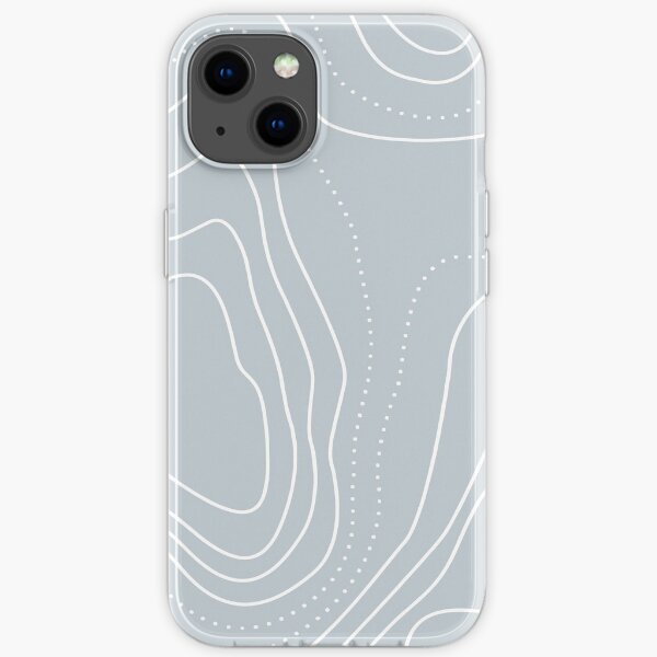 boho lines teal iPhone Soft Case