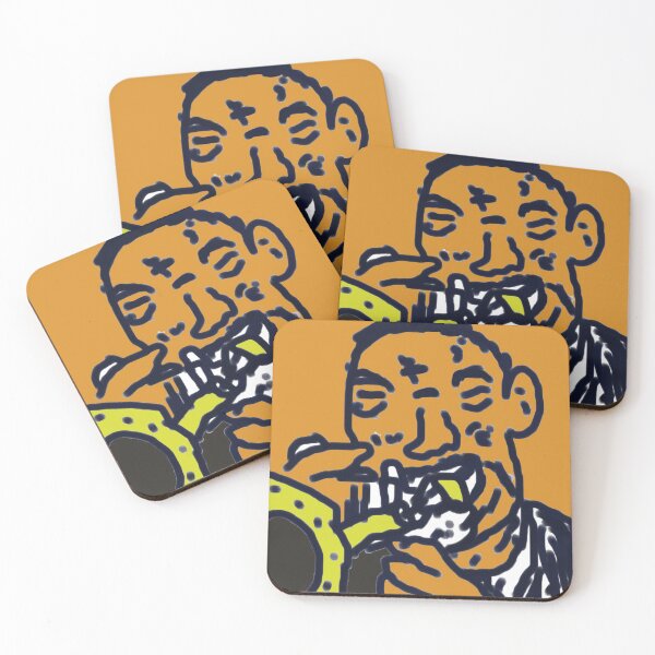 Item preview, Blowing the Changes, Horn, bebop,  Cool Jazz Man with trumpet,bop designed and sold by Stacey Lazarus.