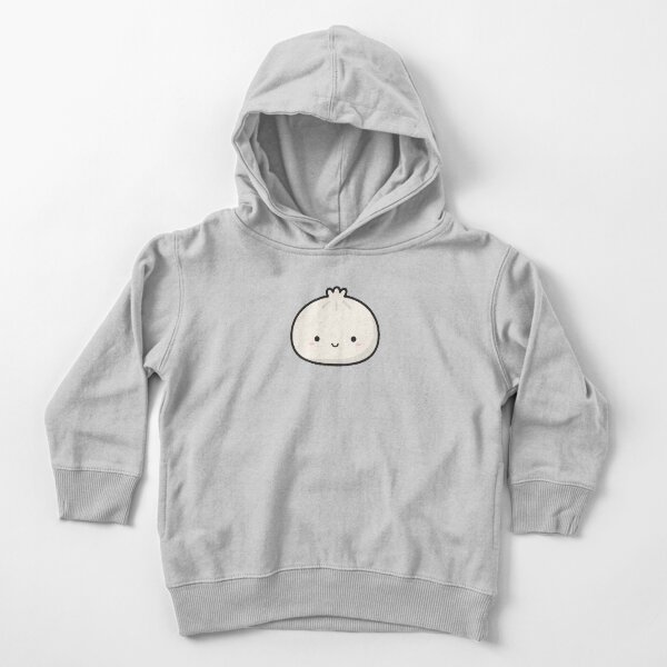 Mignon Smiley Shy Dumpling sur Baby Blue Sweat à capuche épais pour tout-petit