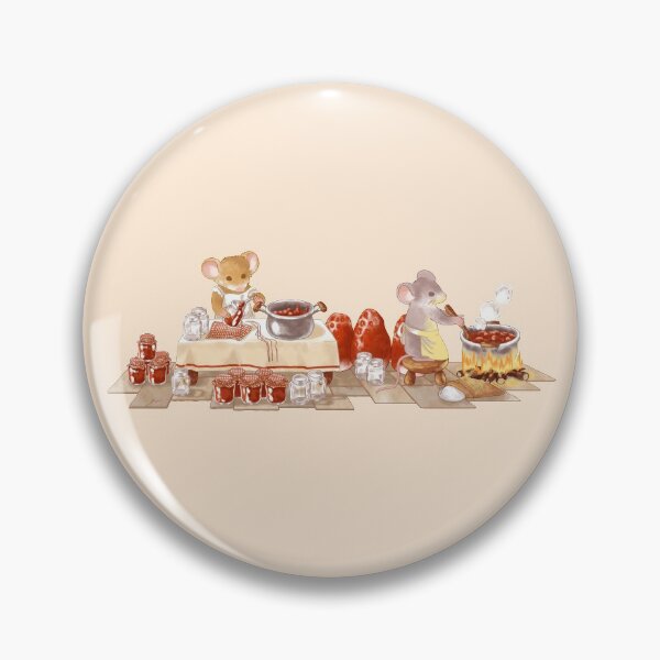 Item preview, Cottagecore Mice Making Strawberry Jam designed and sold by Jieul.