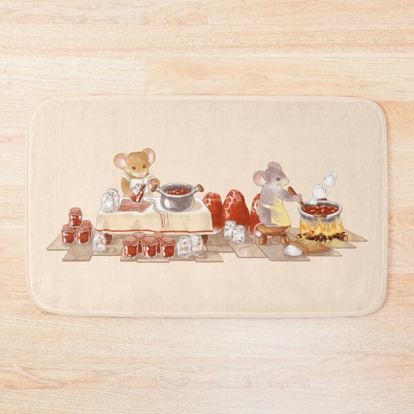 Item preview, Cottagecore Mice Making Strawberry Jam designed and sold by Jieul.