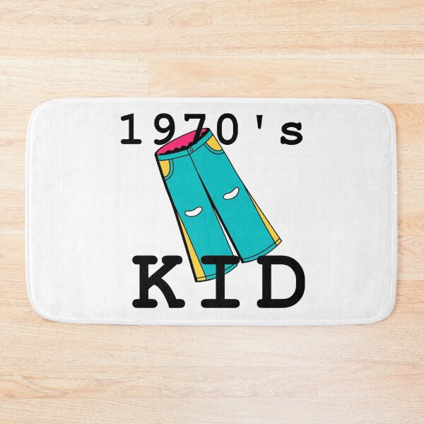 Item preview, 1970s Kid T-shirt, Retro Vintage Colorful Hippie Bell Bottoms Flares T-shirt Black Ink designed and sold by KananiandKiki.