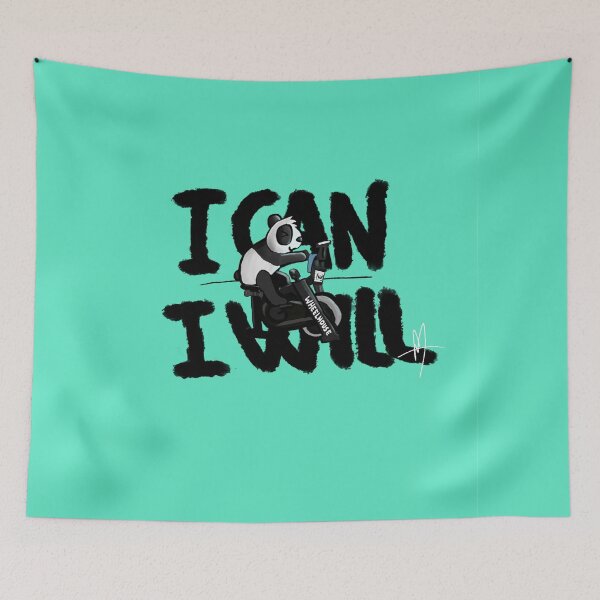 Item preview, Spin Cycle - Motivational - Panda - Excerise Bike designed and sold by adevenneyart.