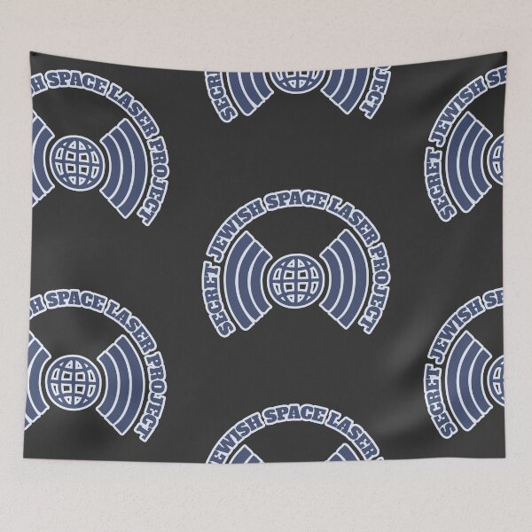 Item preview, Secret Jewish Space Laser Project Logo Satire - Pristine Blue designed and sold by Chubuter.