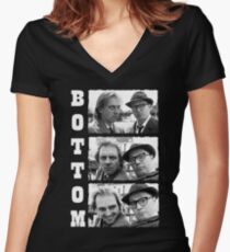 Bottom Women's Fitted V-Neck T-Shirt