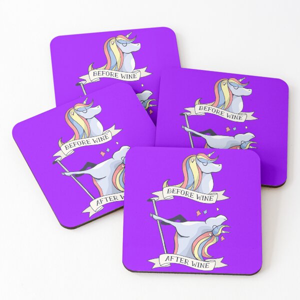 Item preview, Unicorn Before and After Wine designed and sold by Animal Gifts For Animal Lovers.