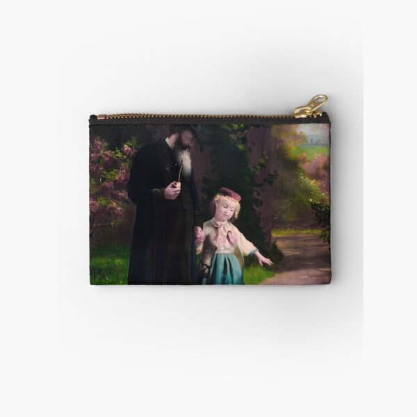 Item preview, Little girl and grandfather in the garden designed and sold by billduncan.