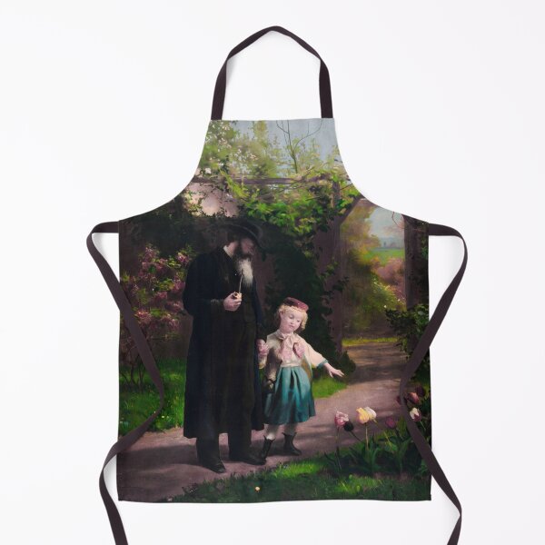 Item preview, Little girl and grandfather in the garden designed and sold by billduncan.