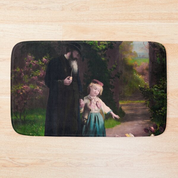 Item preview, Little girl and grandfather in the garden designed and sold by billduncan.