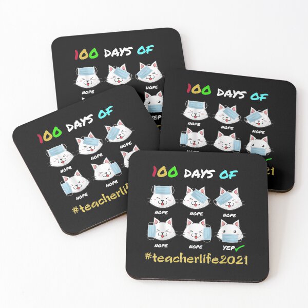 Item preview, 100 Days Of School Teacher Cat Wearing Mask Wrong designed and sold by lolahomya.