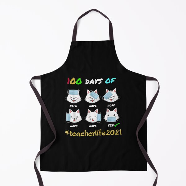 Item preview, 100 Days Of School Teacher Cat Wearing Mask Wrong designed and sold by lolahomya.