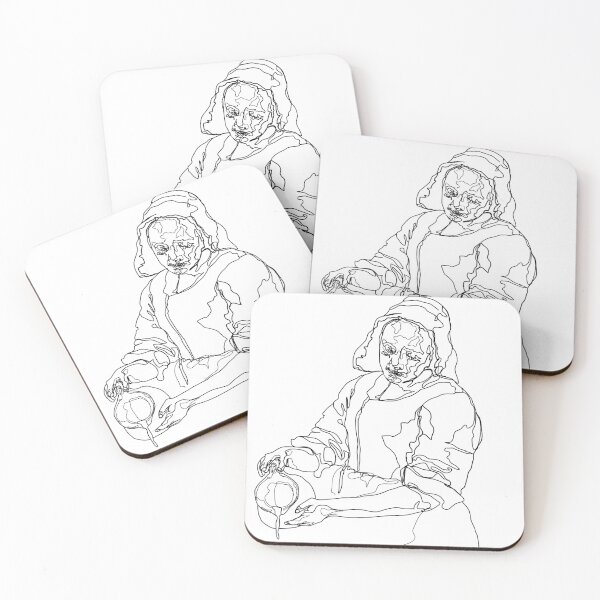 Item preview, Milkmaid Vermeer illustration designed and sold by JBlueStudio.