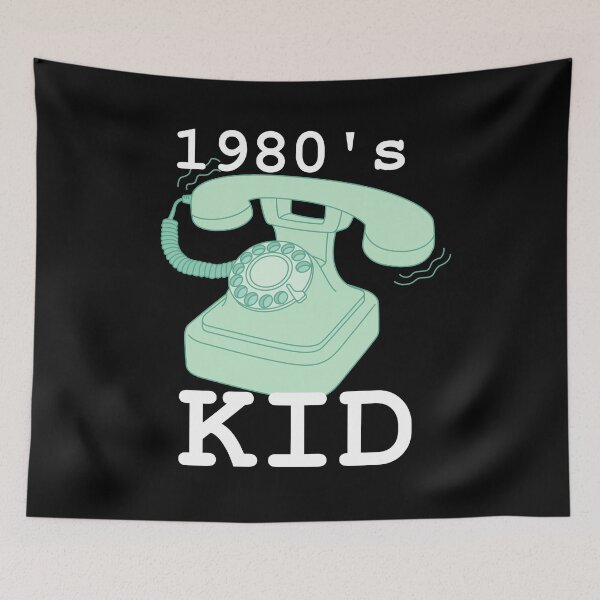 Item preview, 1980s Kid T-shirt, Retro Vintage Colorful Rotary Dial Telephone T-shirt White Ink designed and sold by KananiandKiki.