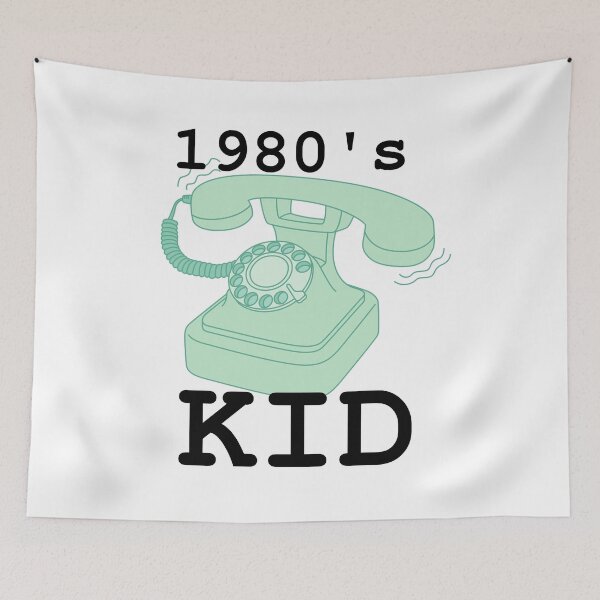 Item preview, 1980s Kid T-shirt, Retro Vintage Colorful Rotary Dial Telephone Phone T-shirt Black Ink designed and sold by KananiandKiki.