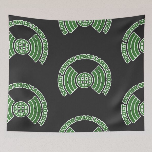 Item preview, Secret Jewish Space Laser Project Logo Satire - Distressed Green designed and sold by Chubuter.